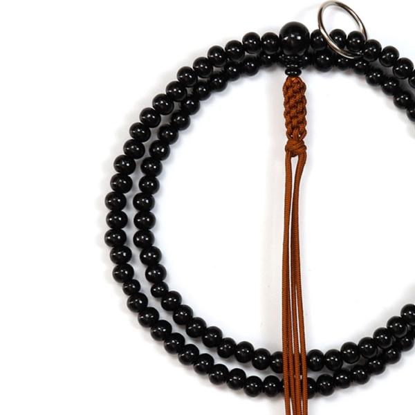 【曹洞宗 彩や】 京念珠 黒檀 本式数珠（男性用）