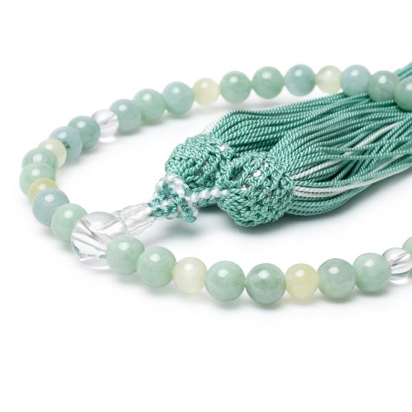 【彩や】京念珠 翡翠デザイン念珠