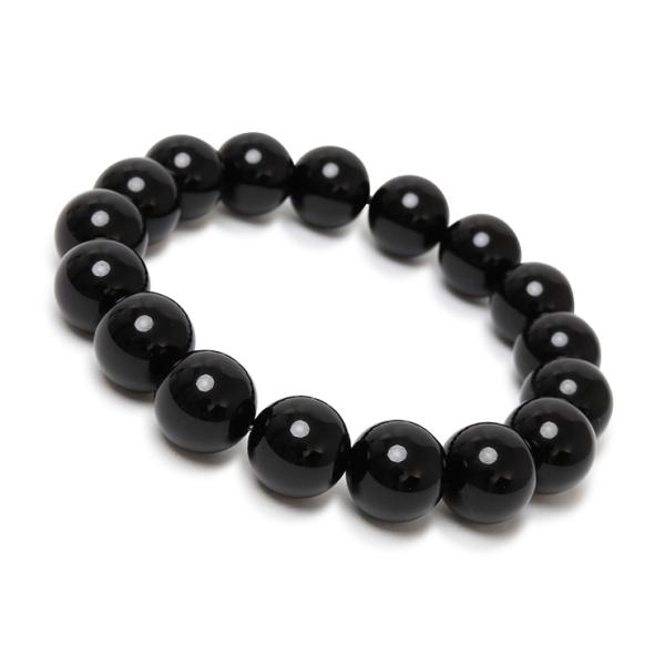 チベット モリオン12mm シンプルブレスレット