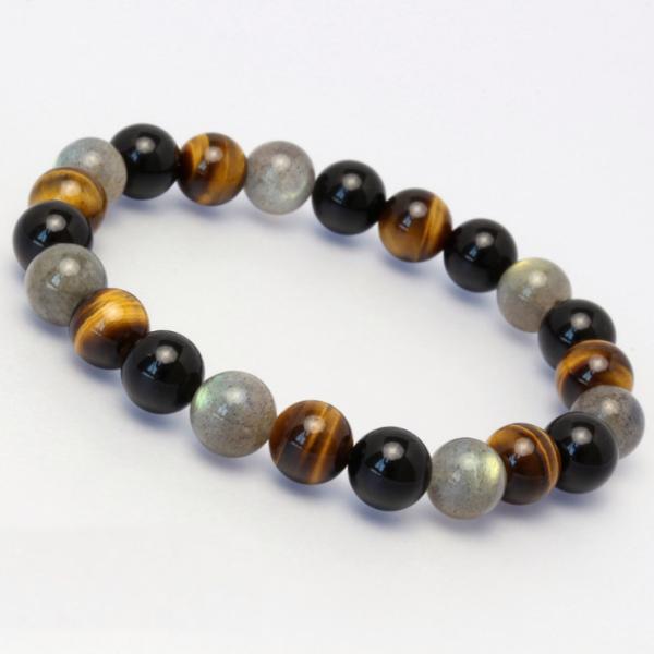 モリオン・イエロータイガーアイ デザインブレスレット
