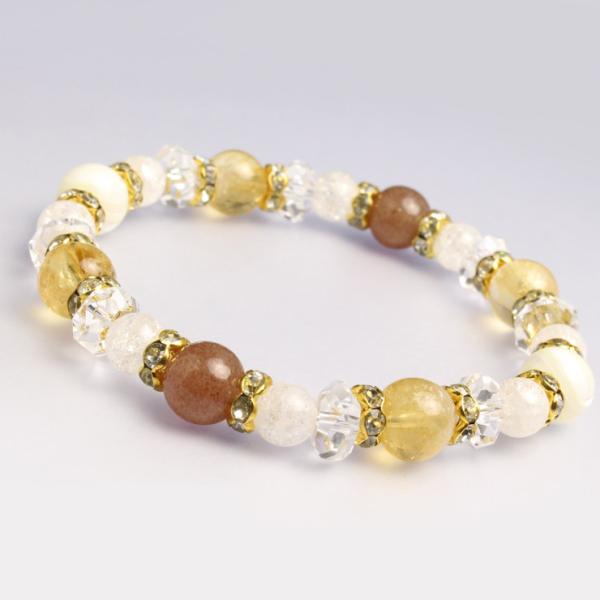 モスコバイト・シトリン デザインブレスレット