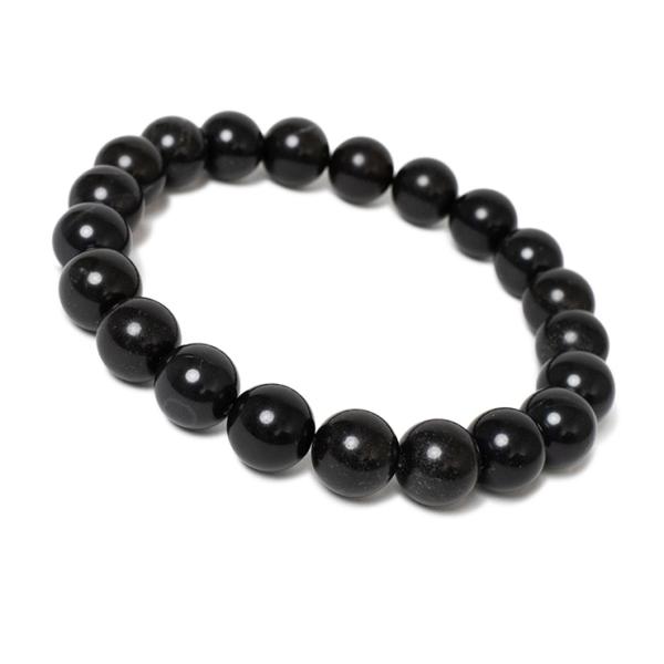那智黒石（三重県）10mm シンプルブレスレット