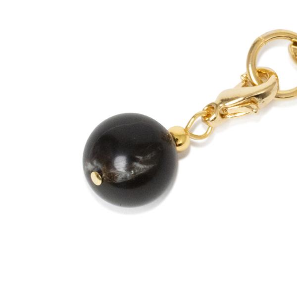 那智黒石（三重県）10mm　ストラップ