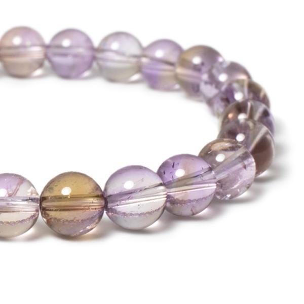 美しいバイカラー【一点もの】ボリビア アメトリン8mm シンプルブレスレット