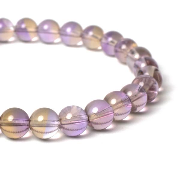 【一点もの】アメトリン7mm シンプルブレスレット【鑑別書付き】