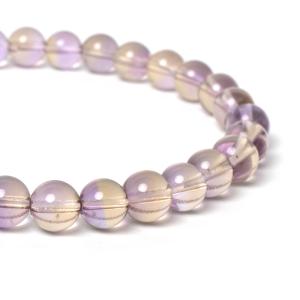 一点もの】ブラックマトリックスオパール6mm シンプルブレスレット