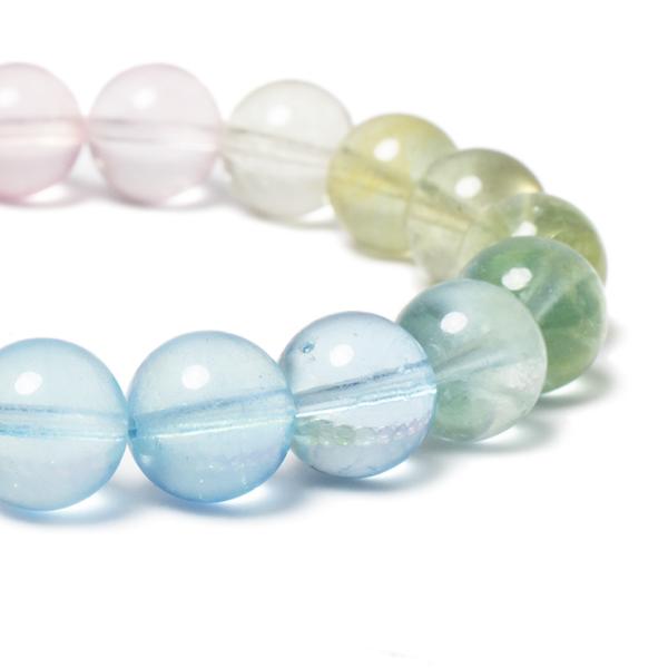 【一点もの】ミックスベリル10mm シンプルブレスレット【鑑別書付き】