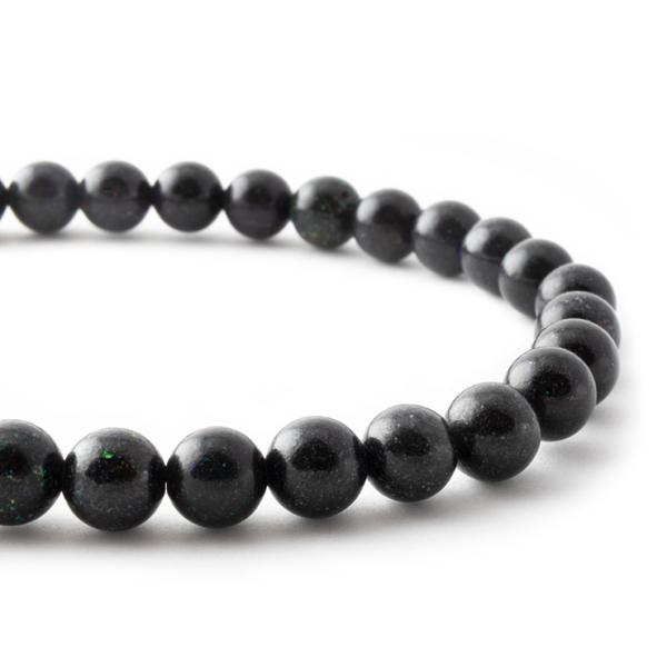 【一点もの】ブラックマトリックスオパール6mm シンプルブレスレット【鑑別書付き】パワーストーン/天...