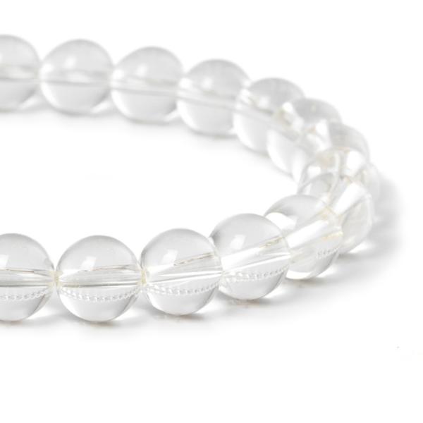 甲斐の虎をも魅了したクリスタル【一点もの】山梨水晶8mm シンプルブレスレット