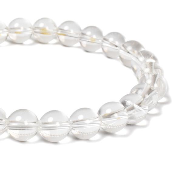 甲斐の虎をも魅了したクリスタル【一点もの】山梨水晶8mm シンプルブレスレット