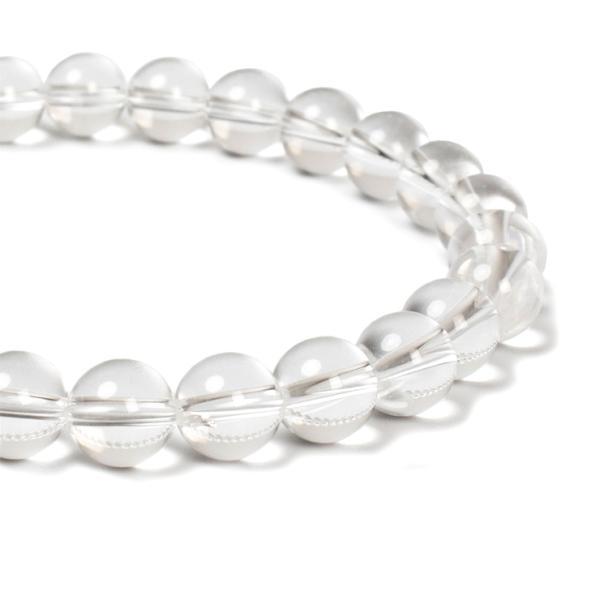 甲斐の虎をも魅了したクリスタル【一点もの】山梨水晶8mm シンプルブレスレット