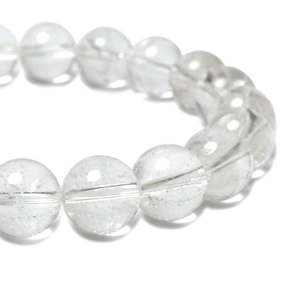 甲斐の虎をも魅了したクリスタル【一点もの】山梨水晶（黒平産）10mm シンプルブレスレット