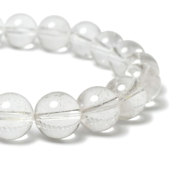 甲斐の虎をも魅了したクリスタル【一点もの】山梨水晶（黒平産）10mm シンプルブレスレット