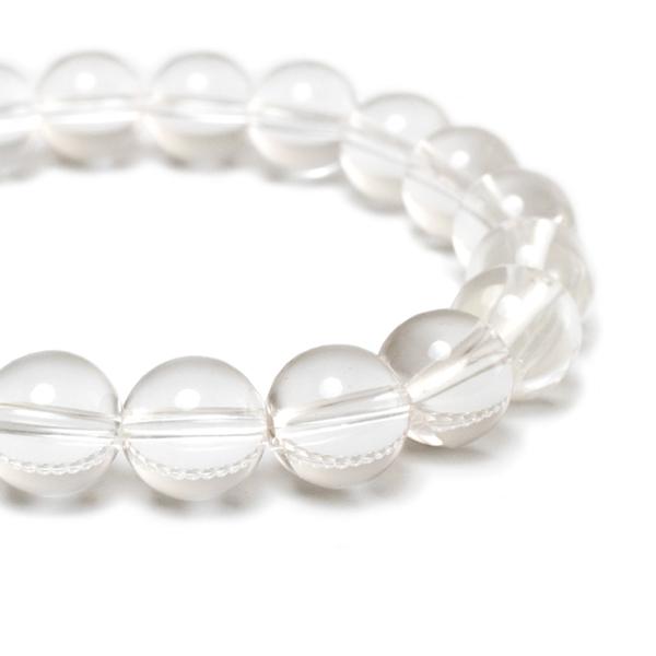 甲斐の虎をも魅了したクリスタル【一点もの】山梨水晶 黒平産10mm シンプルブレスレット