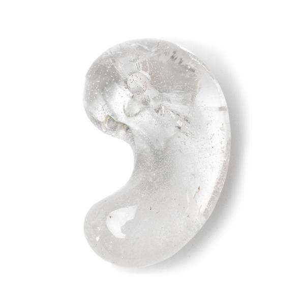 古の時代から愛されたクリスタル【一点もの】勾玉 山梨水晶（虹あり）37mm