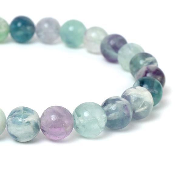 【一点もの】白い羽根状の神秘 エンジェルフェザーフローライト 8mm