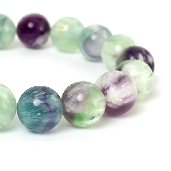 【一点もの】白い羽根状の神秘 エンジェルフェザーフローライト 12mm