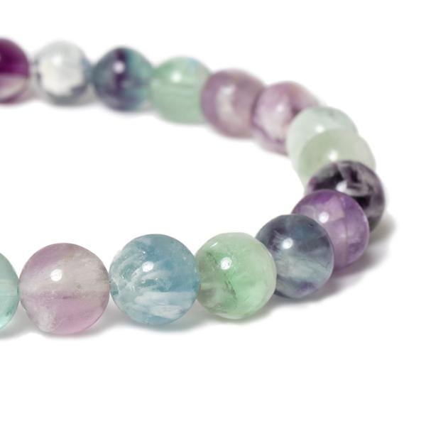 白い羽根状の神秘【一点もの】エンジェルフェザーフローライト8mm シンプルブレスレット