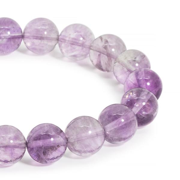 【一点もの】アイリスパープルフローライト10mm シンプルブレスレット【鑑別書付き】