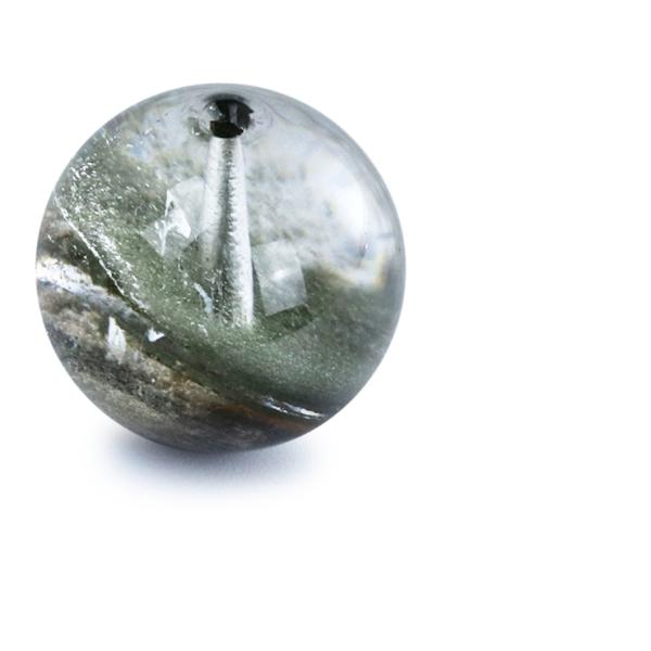 天然のガーデニング【一点もの】ガーデンクォーツ（グリーン） 12mm