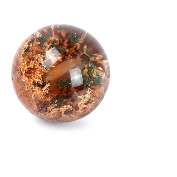 天然のガーデニング【一点もの】ガーデンクォーツ（オレンジ） 12mm