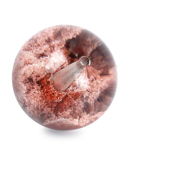 天然のガーデニング【一点もの】ガーデンクォーツ（ピンク） 12mm