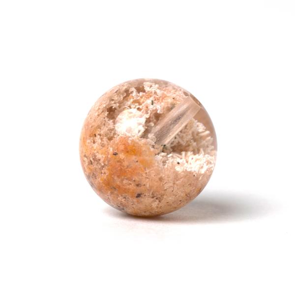 個性あふれる庭園水晶【一点もの】ガーデンクォーツ（ピンクベージュ） 12mm