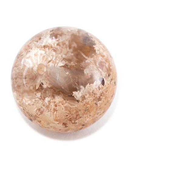 個性あふれる庭園水晶【一点もの】ガーデンクォーツ（ピンクホワイト） 12mm