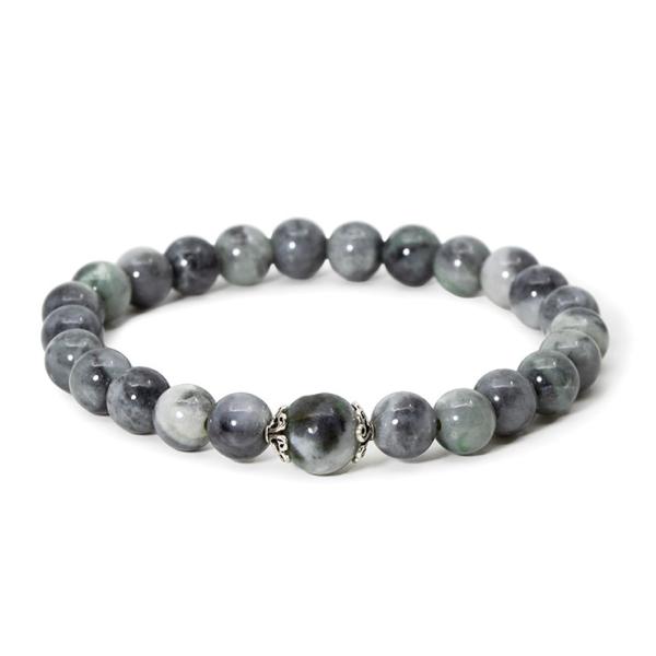 【一点もの】糸魚川翡翠 藍摺・千歳茶 デザインブレスレット