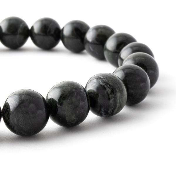 【一点もの】神居古潭石 織部 10mm シンプルブレスレット