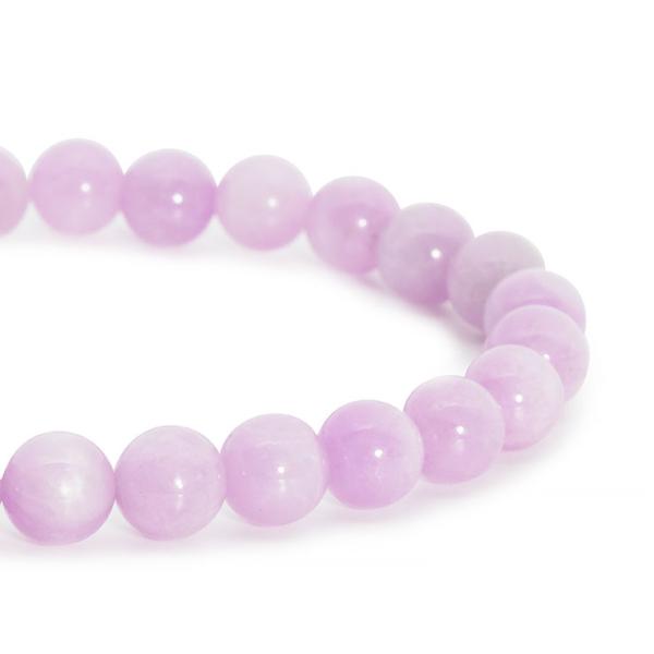 【一点もの】クンツァイト8mm シンプルブレスレット【鑑別書付き】