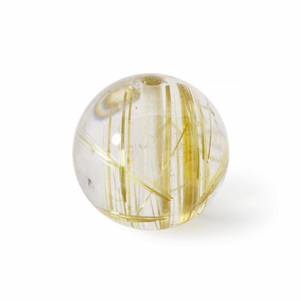 【一点もの】タイチンルチルクォーツ 12mm パワーストーン/天然石/ギフト