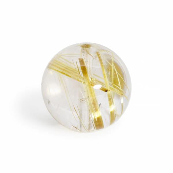 【一点もの】タイチンルチルクォーツ 12mm パワーストーン/天然石/ギフト