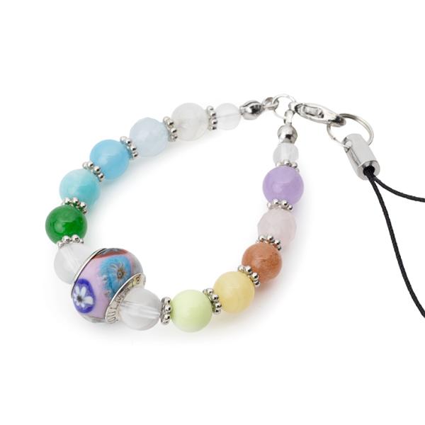 【一点もの】ベネチアンビーズ デザインストラップ