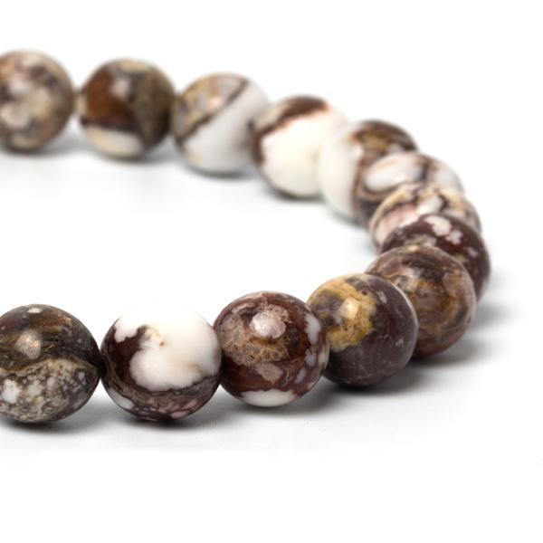 大地の色を宿した希少石【一点もの】ワイルドホース 8mm シンプルブレスレット