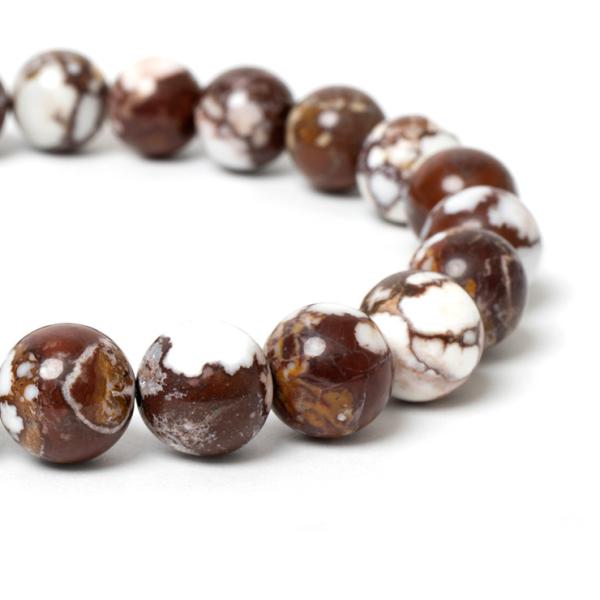 大地の色を宿した希少石【一点もの】ワイルドホース 10mm シンプルブレスレット