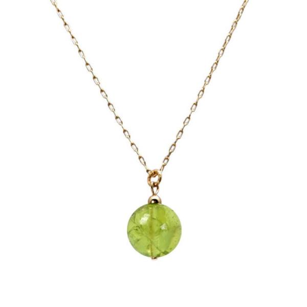 活き活きとしたオリーブグリーン ペリドット ペンダント