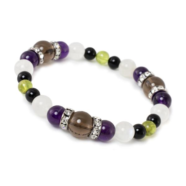 ペリドット・スモーキークォーツ デザインブレスレット