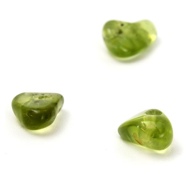 【切り売り/5cm単位】天然石さざれビーズ ペリドット（3mm〜12mm）