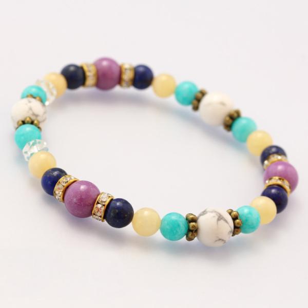 フォスフォシデライト・アマゾナイト デザインブレスレット