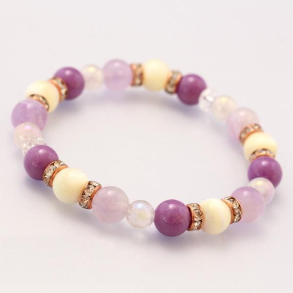 フォスフォシデライト・ラベンダーアメジスト デザインブレスレット