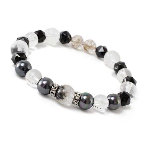 プラチナルチル・四神クリスタル デザインブレスレット