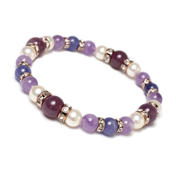 ルビー・ラベンダーアメジスト ブレスレット