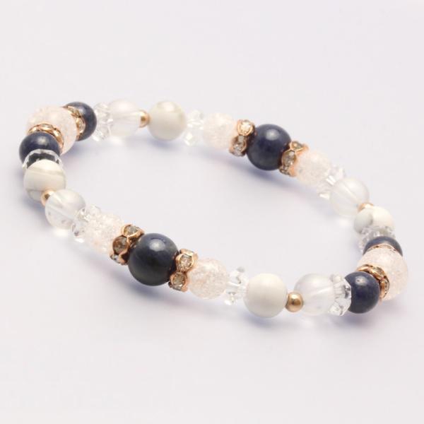 サファイア・クリスタル デザインブレスレット