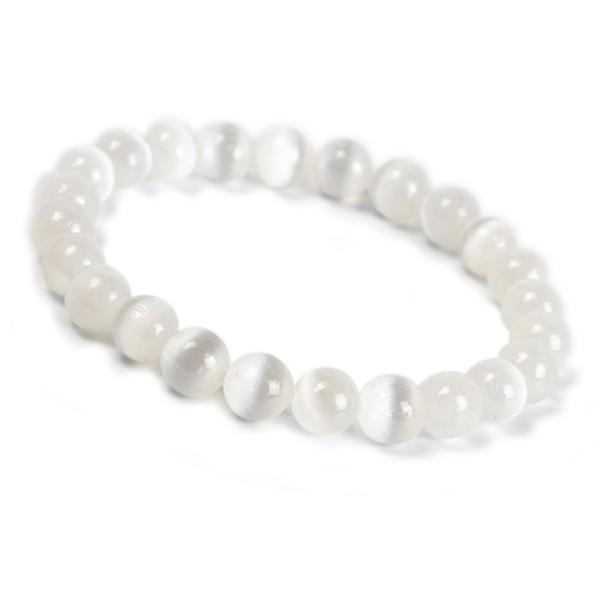 セレナイト8mm シンプルブレスレット