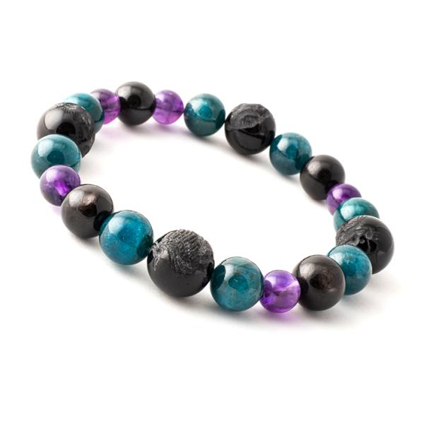 四神モリオン・アパタイト デザインブレスレット パワーストーン/天然石/ギフト