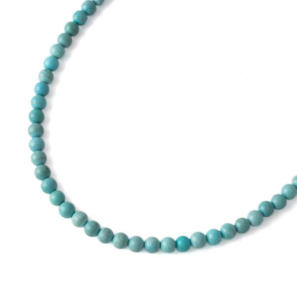 ターコイズ4mm シンプルネックレス