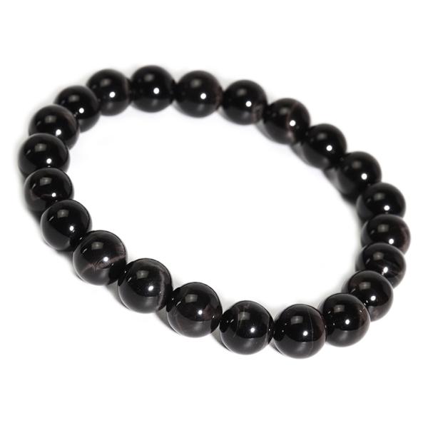 ブラックタイガーアイ8mm シンプルブレスレット