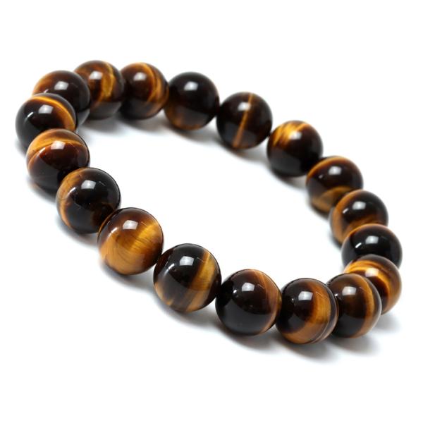 イエロータイガーアイ12mm シンプルブレスレット