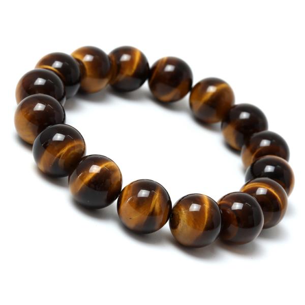 イエロータイガーアイ14mm シンプルブレスレット
